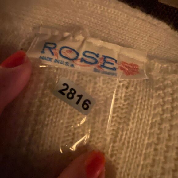 Vintage Rose size L made in USA button front sweater vest. - Picture 7 of 7